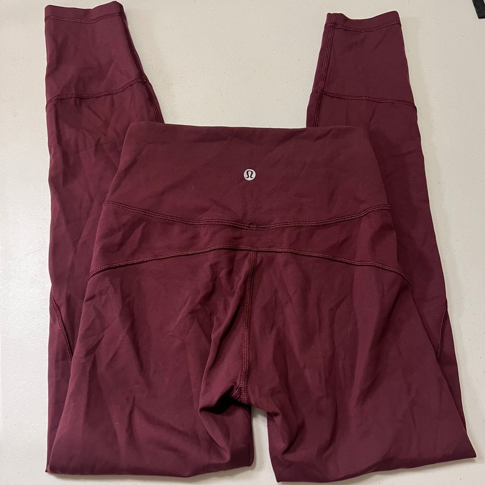 Lululemon Womens All The Right Places High Rise Leggings Burgundy 4